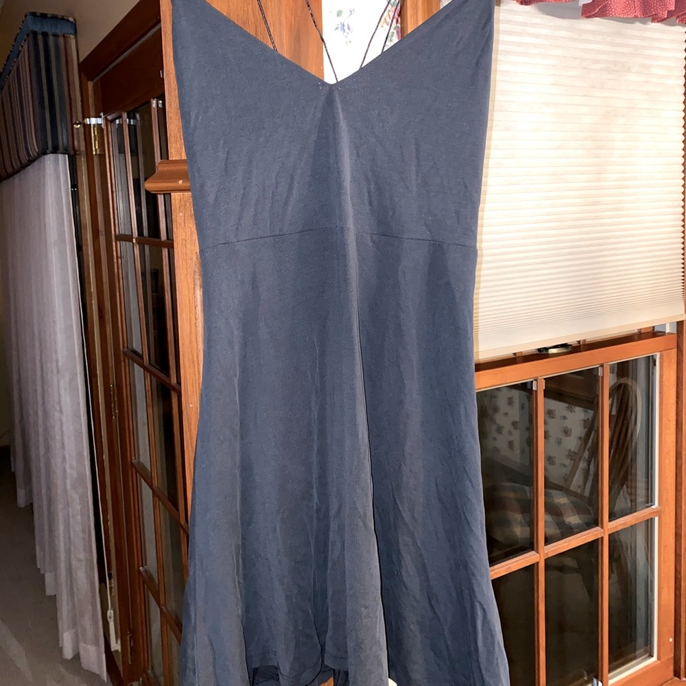 Forever 21 Charcoal Open Back Dress